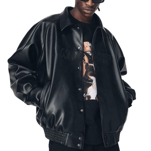 Veste en cuir pour hommes personnalisée pour hommes Fabricants de veste en cuir de moto noire - Product Image 1