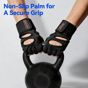 Guantes para Levantamiento de Pesas, Ejercicio, Cross Training, Fitness, Dominadas, Guantes Acolchados para Levantamiento de Pesas en Gimnasio con Soporte para Muñeca - Product Image 5