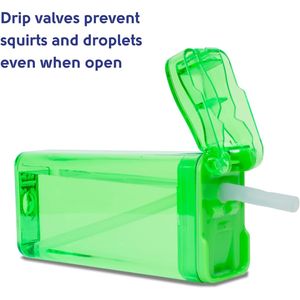 Eco-Friendly 12 Ounce Green Juice Box Container Reusable <b>Drinkware</b> Accessory with Convenient Design - Product Image 4