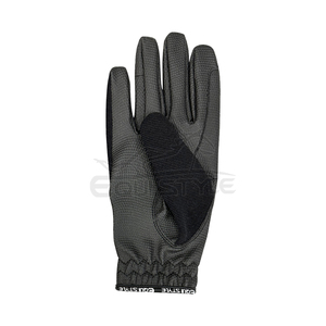 Black PU Leather Riding Gloves Custom Design <b>Full</b> Finger Anti <b>Slip</b> Durable Synthetic Winter Equestrian Gloves OEM - Product Image 3