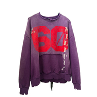 Pull-over décontracté pour homme, coupe classique, en molleton 100% coton, délavé à l'acide, écologique, respirant, séchage rapide, impression DTG, col rond