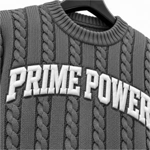 Pull tressé texturé pour homme à col rond et manches longues – Fabrication OEM/ODM, marque privée, vente en gros, usine de vêtements - Product Image 4
