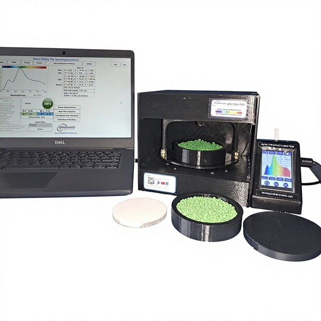Portable Spectrophotometer for Plastic Color Matching Masterbatch Resin Pellets with 400-700nm Resolution