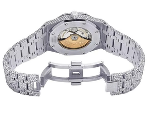 Best Offer VVS Moissanite Diamond Stainless Steel Mechanical Automatic Iced Out <b>Wrist</b> <b>Watch</b> Hip Hop Luxury Fashion At Best Price - Product Image 4