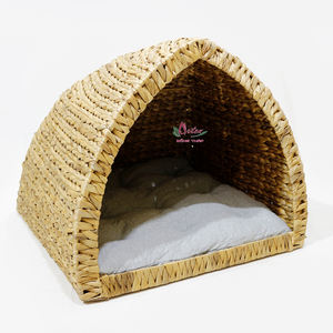Eco-Friendly Cozy Water Hyacinth Pet <b>House</b>, Comfortable Natural Woven Villa for <b>Dogs</b> & Cats - Product Image 1