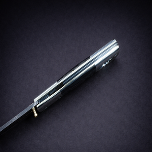 มีดพับตัดซิการ์เหล็กดามัสกัสแบบกำหนดเอง ด้ามไม้เวงเก้ ขนาด 8 นิ้ว |   กรีนฮิลส์ ไนฟ์ส - Product Image 5