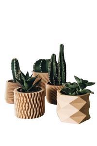 Artisanat pot de fleurs en bois souhaitant bien jardinière arrière-cour décor de jardin créatif jardinières en bois écorce pots de fleurs jardin - Product Image 3