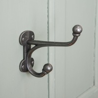 Porte-manteau mural vintage en fonte, finition brillante, à un seul niveau, en métal durable, forme personnalisée, pliable et réglable pour porte/mur