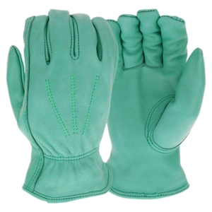 Heavy-Duty Durable Cowhide Grain Leather Safety <b>Gloves</b> Elastic Cuff Abrasion/Heat Resistant Anti-static Industrial - Product Image 5