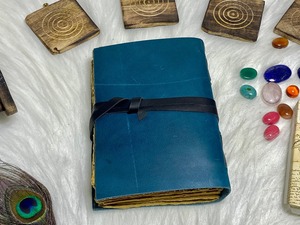 Vedant <b>Leather</b> Diary Tree Design Blue Cover Hardcover Journal with Spiral Binding 100 <b>Sheets</b> for Gift - Product Image 3