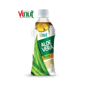 350ml VINUT 병에 담긴 100% 천연 알로에 베라 주스 와 꿀 베트남 청량 음료 공장 제공 고품질 개인 라벨