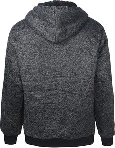 Thick warm cotton <b>blanket</b> comfortable winter outerwear Slim fit mens sherpa <b>woolen</b> zip up hoodie oversized - Product Image 3
