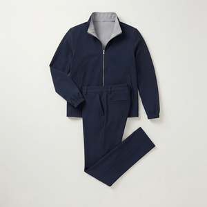Ensemble 2 pièces ALIROZ INDUSTRY pour homme : veste et pantalon réversibles bleu marine respirants à fermeture éclair intégrale, style vintage hiver - Product Image 3