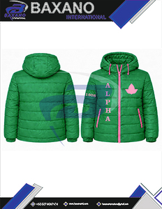 อัลฟ่า |   คาปา |   เสื้อแจ็คเก็ตพัฟเฟอร์มีฮู้ด Alpha Sorority สำหรับผู้หญิง แจ็คเก็ตวาร์ซิตี้แบบควิลท์ ปักลาย 1908 แจ็คเก็ตฤดูหนาวบุฉนวนอุ่น - Product Image 6