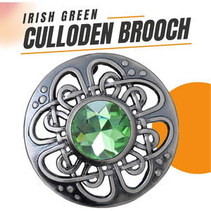 Elegante Broche Escocés con Diseño de Cuadros y Nudo Celta con Piedra Preciosa de 3 Pulgadas de Diámetro - Ideal para Kilts Escoceses y Ropa Formal - Product Image 3