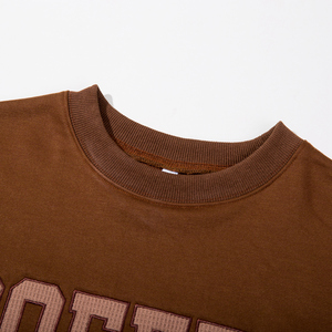 Women <b>Coffee</b> <b>Print</b> Crew Neck Sweatshirt Regular Fit Long Sleeve Brown Cotton Autumn Wear - Product Image 6