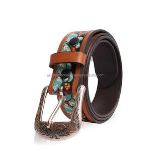 Personalized Tan Leather Western Style Hand Tooled <b>Belt</b> for Men in All Sizes Hand Carved Floral Engraved Leather Tooling <b>Belt</b> - Product Image 1