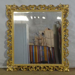 Espejo de Pared Tradicional de Madera, Rectangular, Enmarcado, Decorativo, 6mm de Grosor, Acabado Dorado, Diseño de Espejo de Lujo, Hecho a Mano en India - Product Image 6