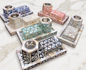 Customized Arabic Bakhoor Burner Set Mother Pearl Tray Jewellery Box <b>Aromatherapy</b> <b>Diffuser</b> Handmade <b>Incense</b> <b>Holders</b> <b>Incense</b> - Product Image 1
