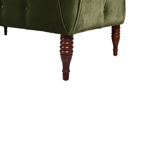 Sillón Reclinable Clásico Oliver, Hecho de Madera de Caoba de Alta Calidad con Tapicería de Tela, para Sala de Estar y Uso en Villas - Product Image 6