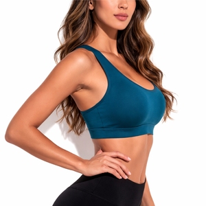 เสื้อชั้นในกีฬาแบบ Racerback สำหรับผู้หญิง ระบายอากาศได้ดี เหมาะสำหรับฟิตเนส โยคะ สวมใส่สบาย กระชับ ยืดหยุ่น - Product Image 3