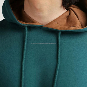 Sweat à capuche en molleton 100% coton de qualité supérieure pour homme, motif uni, poids lourd 400GSM, sweat-shirt à capuche oversize - Product Image 6