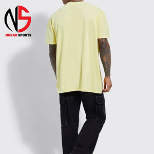 Nouveau T-shirt Homme Oversize Personnalisé Hip Hop Respirant Séchage Rapide 100% Coton Uni Logo Personnalisé 220g Fabriqué à NURAK 2026 - Product Image 4