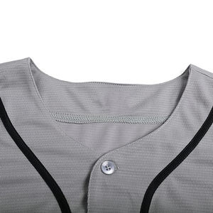 Maillots de baseball athlétiques de style professionnel, tissu polyester de qualité supérieure, tissu performant, fermeture à boutons traditionnelle, maille respirante - Product Image 4