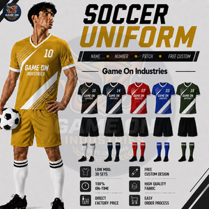 2026 Custom Sublimated Soccer Uniform Set Football Jersey and Shorts with Matching <b>Socks</b> Team Wear Wholesale Factory Price - Product Image 5