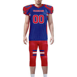 Ensemble de maillots de football américain sublimés personnalisés, uniforme respirant en polyester avec pantalon et haut, maillot de football américain en twill - Product Image 4