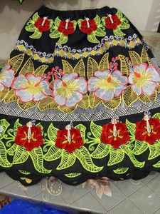 OEM Manufacturer's High Quality 100% Cotton Soft <b>Skirt</b> Custom Embroidery Natural Waist Mini Vintage Floral <b>Wrap</b> Design Casual - Product Image 6