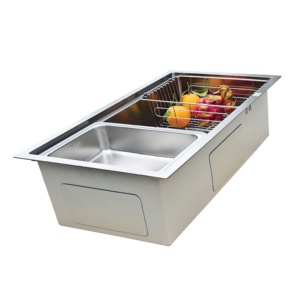 Embossed 304 Stainless Steel <b>Kitchen</b> <b>Sink</b> Handmade Undermount <b>Sink</b> Anti Scratch with very good prices from Vietnam - Product Image 3