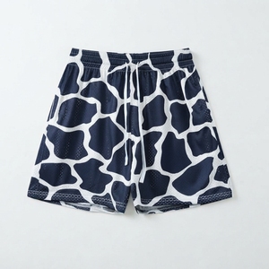 Pantalones Cortos de Baloncesto de Poliéster de 5 Pulgadas para Hombre al por Mayor, con Logotipo Personalizado, Doble Capa de Malla, Estampado por Sublimación, Cintura Elástica, Lisos, Deportivos - Product Image 3