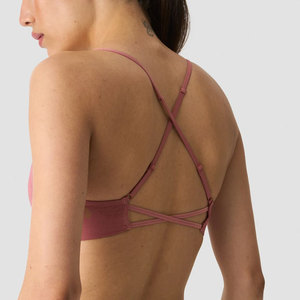 Ropa Deportiva de Yoga para Mujer, Corte Ajustado, Cuello en V, Acolchada, Ajustable, Spandex de Alta Elasticidad, Espalda Cruzada con Tirantes, Ligera - Product Image 4