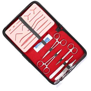 Kit complet de suture orthopédique pour étudiants en médecine vétérinaire, incluant un coussin en silicone réaliste et un manuel pour les hôpitaux - Product Image 1