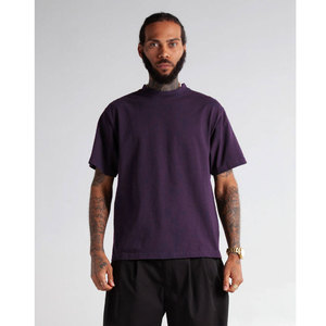 T-shirt en coton vert foncé pour homme, coupe classique, col rond, manches courtes, couleur unie, style décontracté - Product Image 2