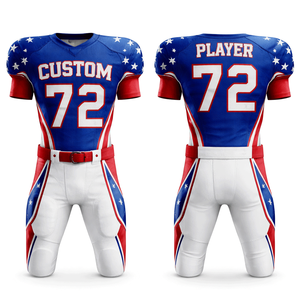American football uniform set full gear padded jersey pants helmet gloves <b>socks</b> high quality team wear now - Product Image 4