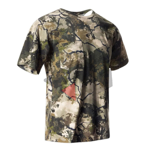 เสื้อยืดแขนยาวพิมพ์ลายแบบเรียบง่ายสำหรับล่าสัตว์ โลโก้สั่งทำ ผ้าฝ้ายถัก 100% ขายส่ง เสื้อยืดคอกลมสำหรับออกกำลังกายผู้ชาย - Product Image 4