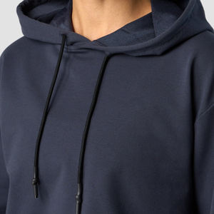 Sudadera con capucha corta ligera personalizada para mujer al por mayor, estilo oversize, informal, tipo jersey, para mujer - Product Image 5