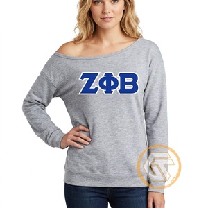 GREEK TREASURES เสื้อสเวตเชิ้ตฤดูหนาวสำหรับสตรี Zeta Phi Beta ปักลายตามสั่ง ผลิตขายส่ง ผ้าฝ้าย 100% - Product Image 2