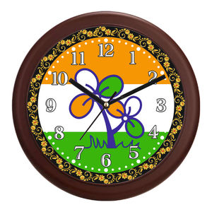 Horloge murale élégante avec motif de politicien indien, technique d'impression personnalisée, idéale pour les diplômes et Noël - Product Image 5