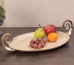 Plateau de service de luxe, plateau décoratif en métal, plateau de table moderne, plateau de service design, plat en métal haut de gamme - Product Image 1