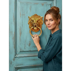 Cast Iron Lion Head Door Knocker Ring Industrial Design Durable Furniture Handle for Bedroom & Living Room - Product Image 5