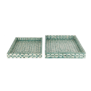 Plateau de service artisanal moderne en nacre, fait main, durable, pour le rangement domestique - Product Image 2