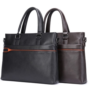 Soft Cow Skin Leather Business Handbags Casual Briefcase <b>Laptop</b> PC Tote Bags Men Brief <b>Case</b> MBF-0205 - Product Image 3