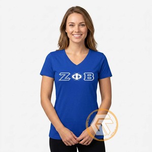T-shirts d'été personnalisés Zeta Phi Beta pour femmes, vêtements de sororité décontractés, 100 % coton de haute qualité, collection Trésors Grecs - Product Image 4