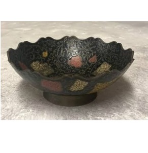 Frutero de metal pintado a mano, estilo lujoso, latón, diseño elegante, forma personalizada, para servir ensaladas o frutas. - Product Image 2