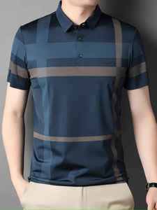 Camiseta Polo de Estilo Moderno para Hombre, Camisas Casuales de Corte Ajustado, Camiseta de Verano para Actividades al Aire Libre, Camiseta con Logotipo Personalizado, Diseño Sólido - Product Image 4