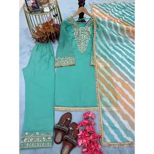 Ensemble haut et dupatta pour femmes, design élégant, tenue de soirée, look palazzo - Product Image 5