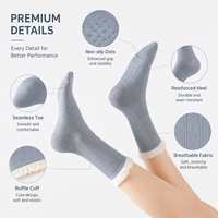 Chaussettes de Pilates antidérapantes à bout ouvert, respirantes et extensibles pour le yoga, la barre, la danse et l'entraînement, pour femmes, couleur et logo personnalisés, fournisseur OEM ODM